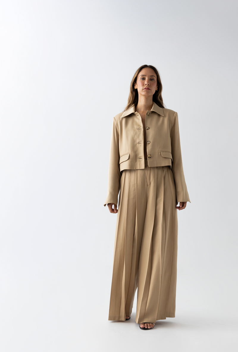Pleated Pants: Camel