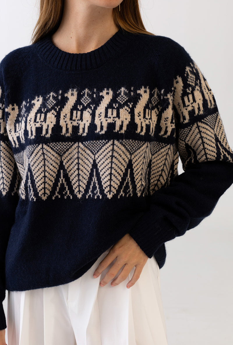 Alpaca Sweater Navy