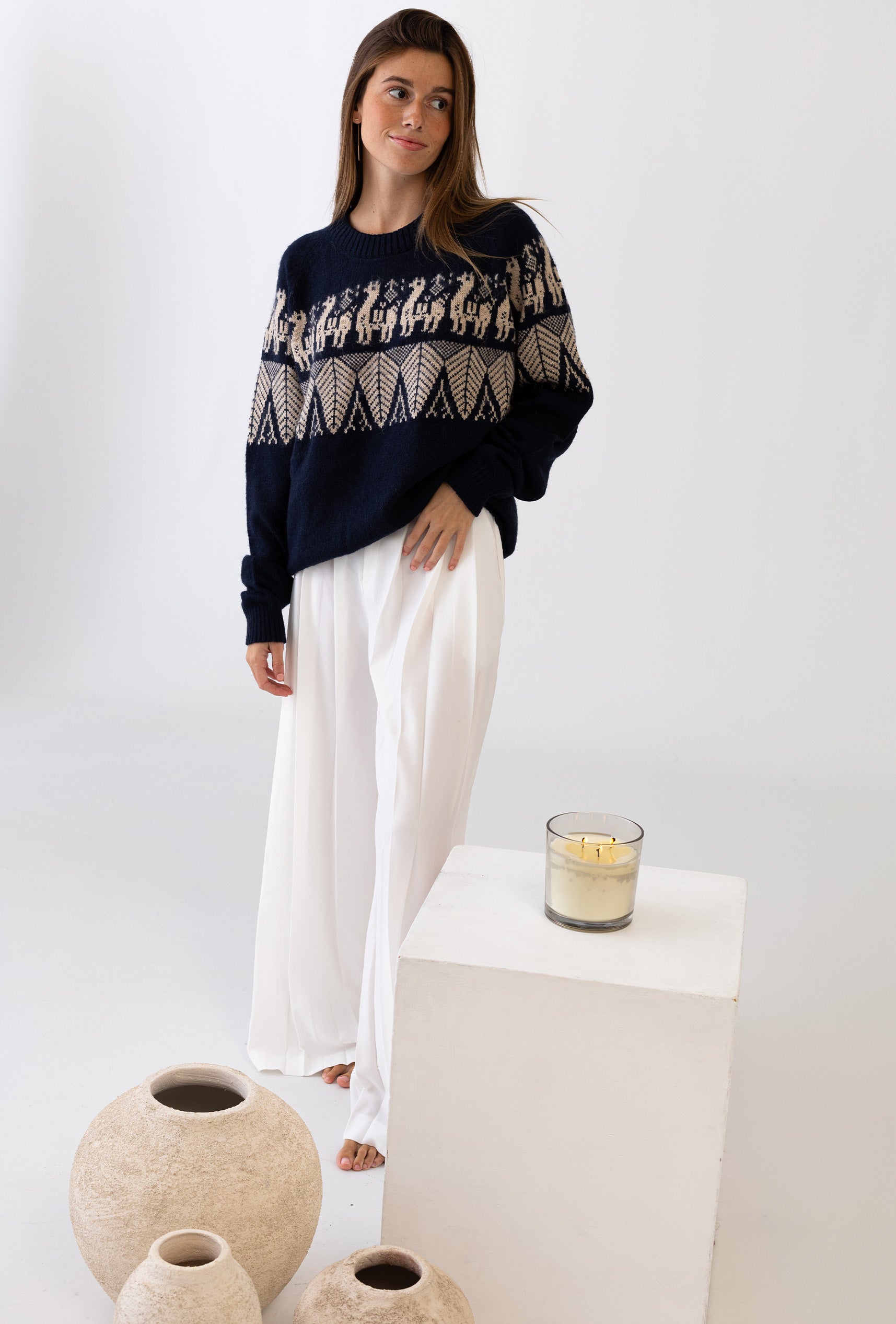 Alpaca Sweater Navy