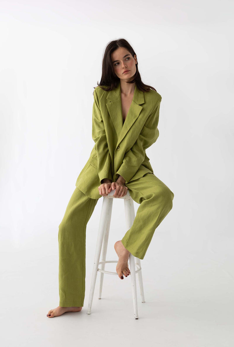 The Linen Blazer: Green