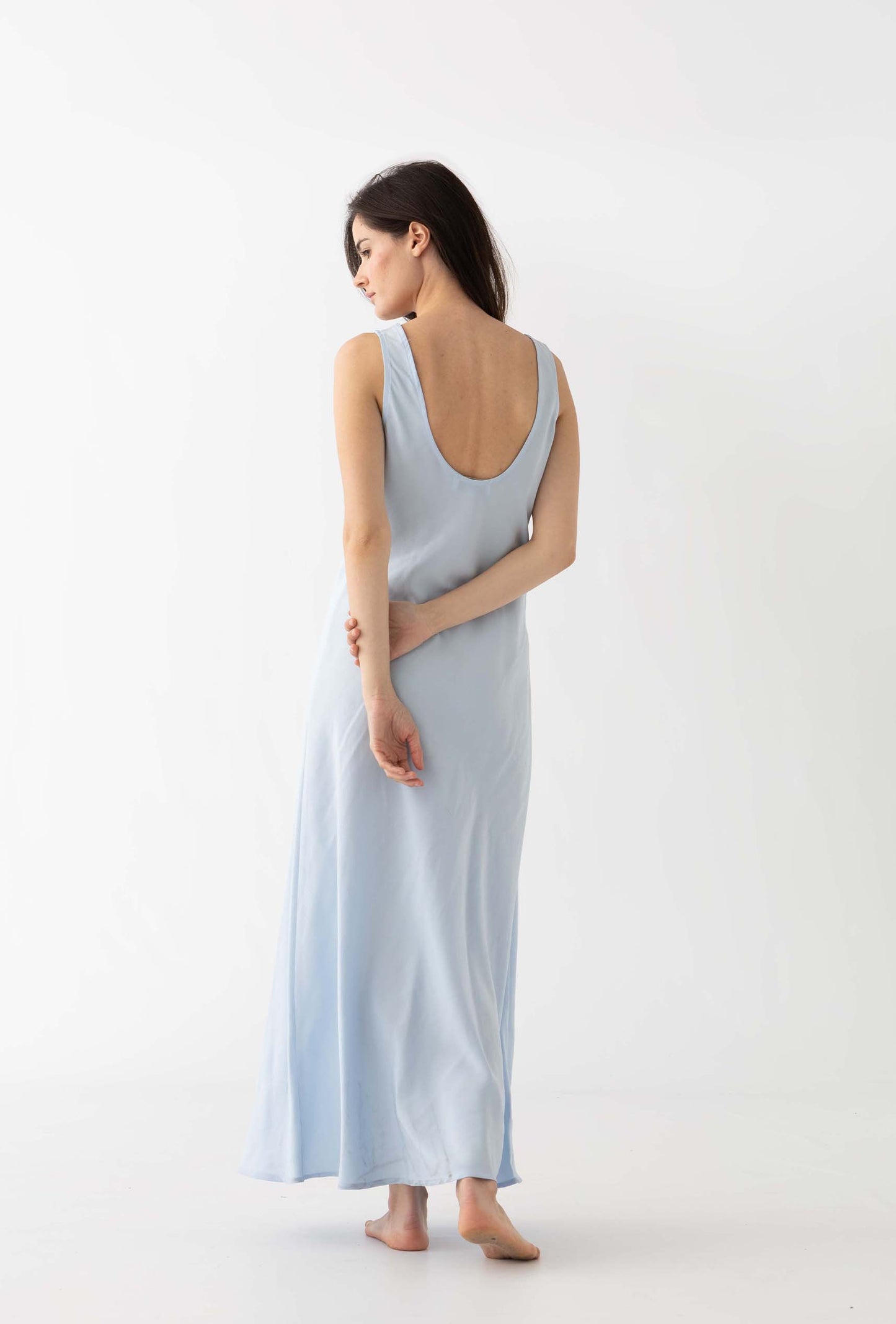 Slip Dress: Light Blue