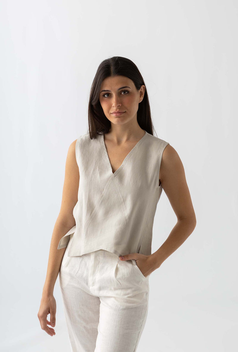 The Linen Toupe Top