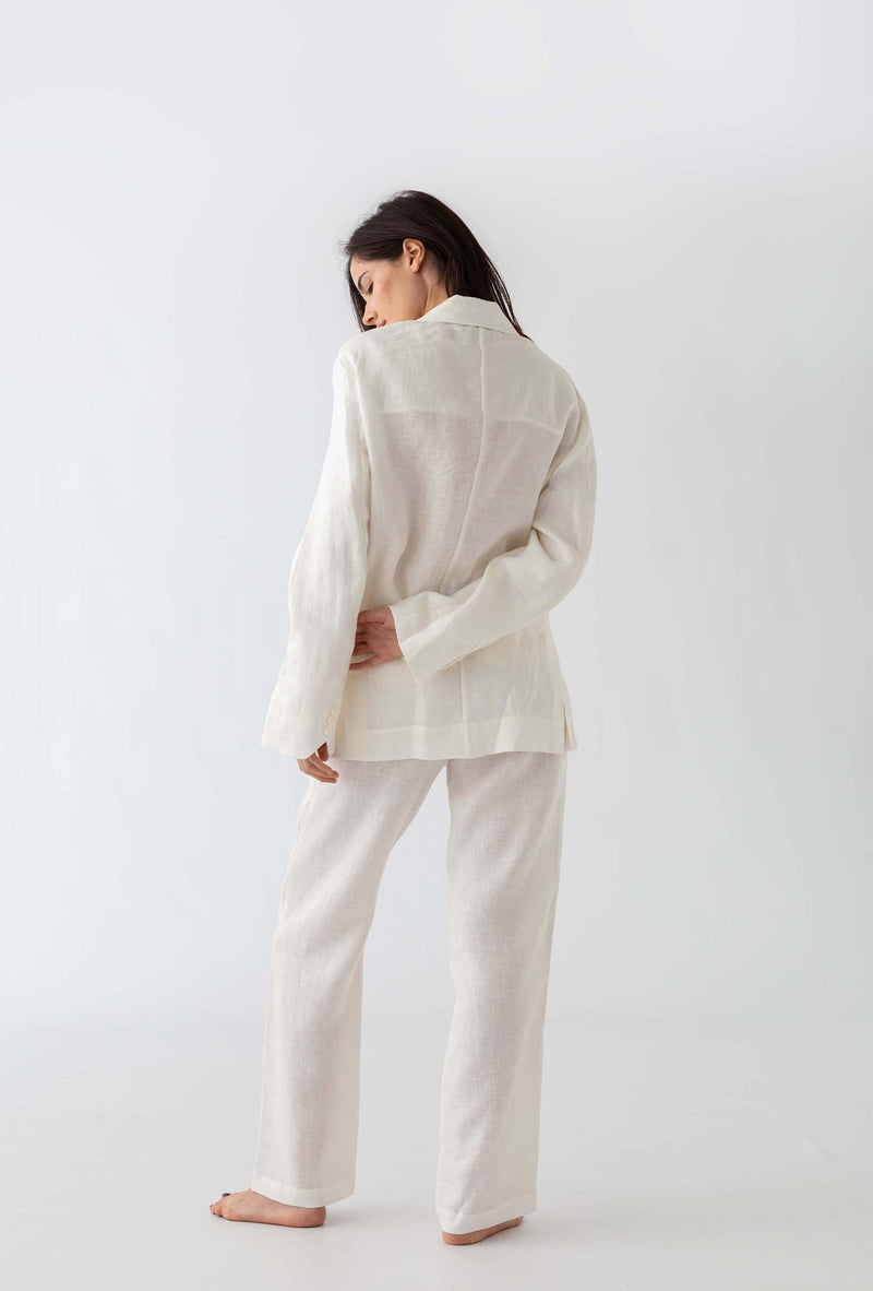 The Linen Pants: White