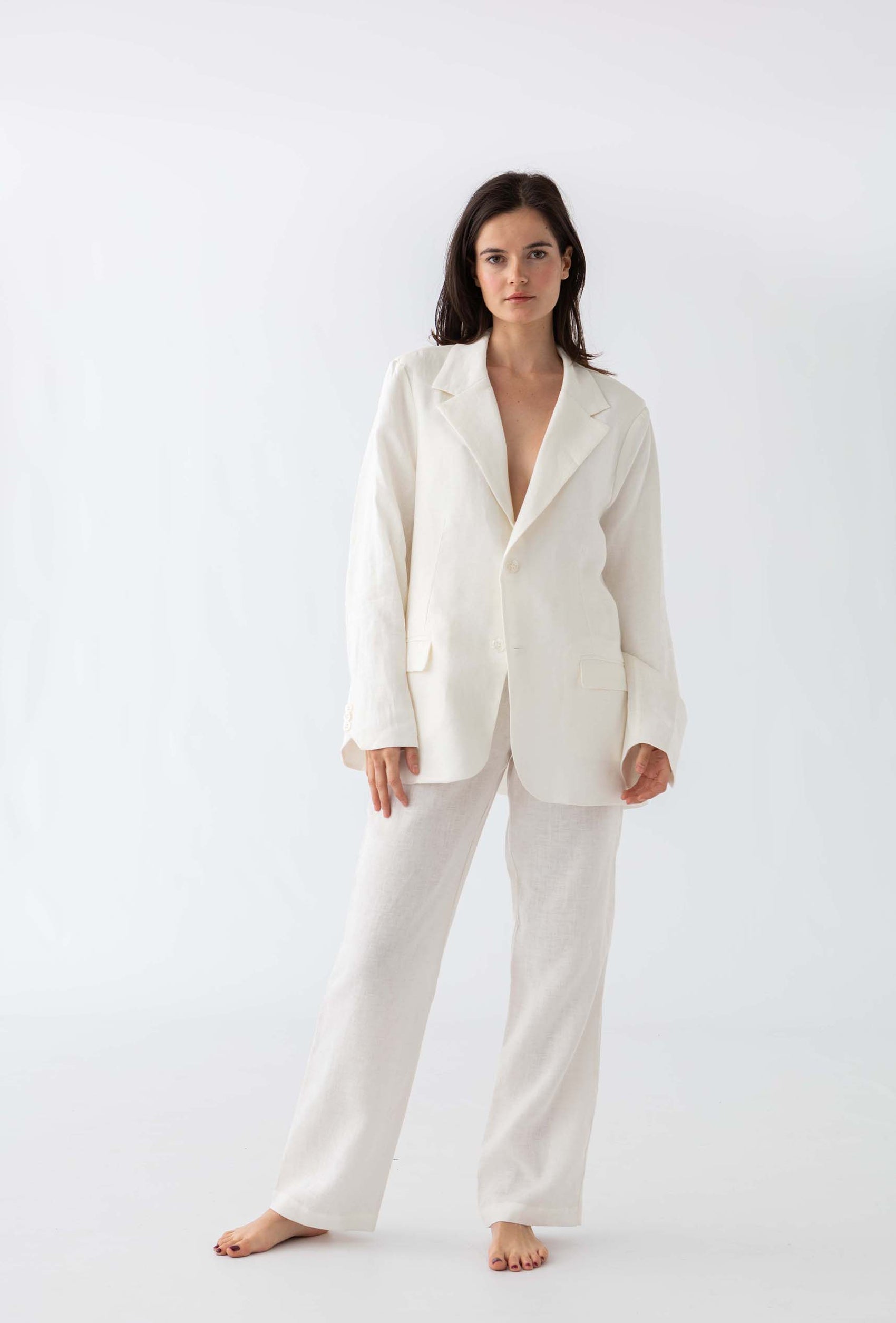 The Linen Pants: White